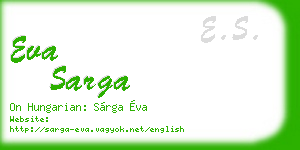 eva sarga business card