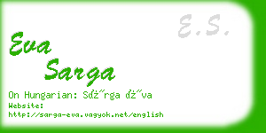 eva sarga business card